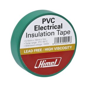 Electrical Tape, 0.13 mm x 19 mm x 10 m, green