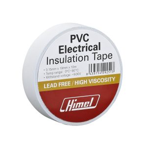Electrical Tape, 0.13 mm x 19 mm x 10 m, white