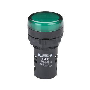 Monolithic Pilot Light, HLD11, 24 V AC/DC, half cover head, short terminal, resistance type, green