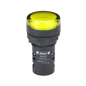 Monolithic Pilot Light, HLD11, 24 V AC/DC, half cover head, short terminal, resistance type, yellow