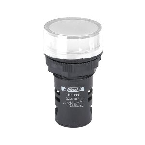 Monolithic Pilot Light, HLD11, 24 V AC/DC, half cover head, short terminal, resistance type, white