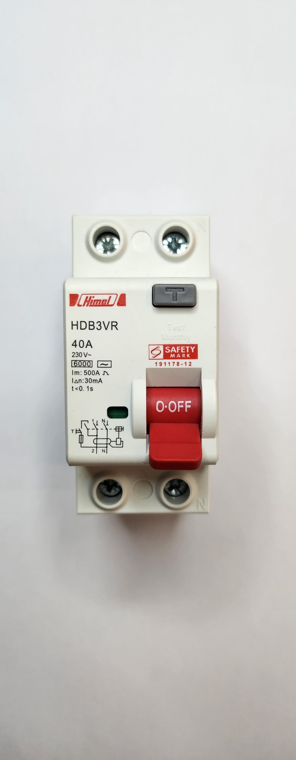 HDB3VR240SC Residual Current Switch HDB3VR - 2P - 40A - 30mA - for AC