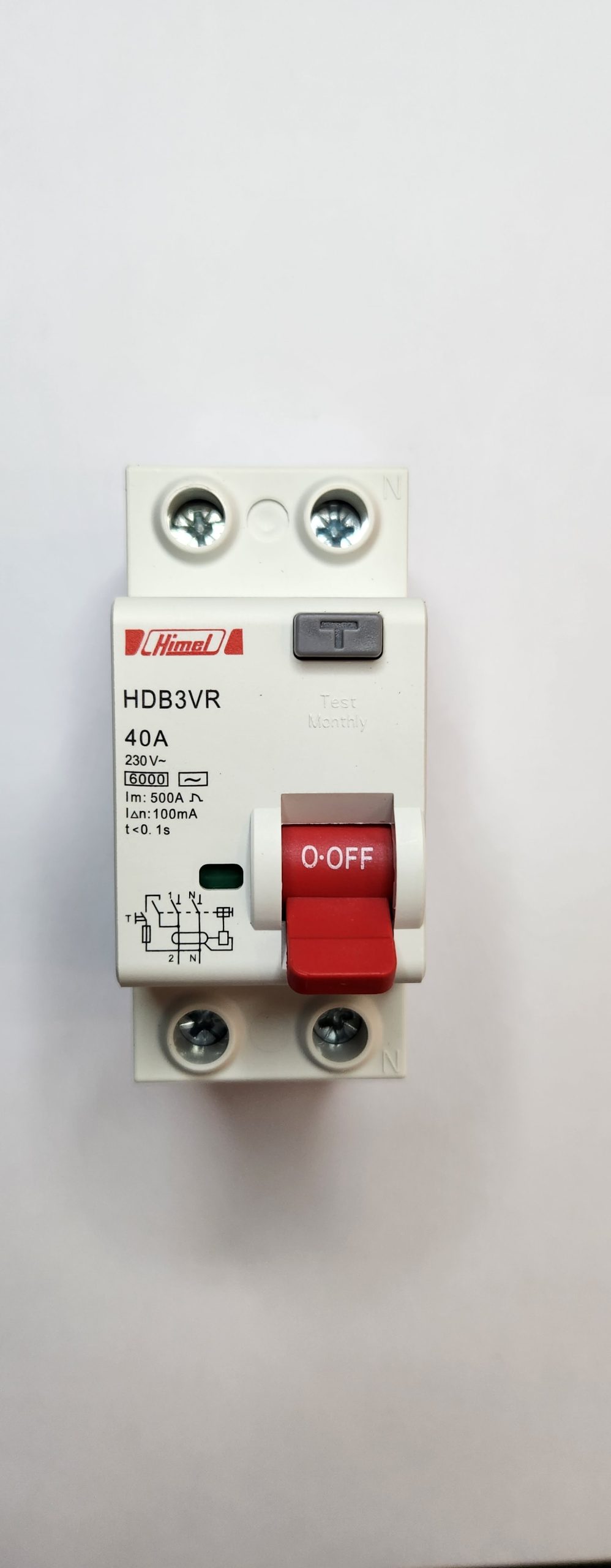 HDB3VR240YC Residual Current Switch HDB3VR - 2P - 40A - 100mA - for AC