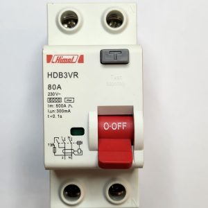 Residual Current Switch HDB3VR - 2P - 80A - 300mA - for AC