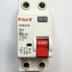 Residual Current Switch HDB3VR - 2P - 80A - 100mA - for AC