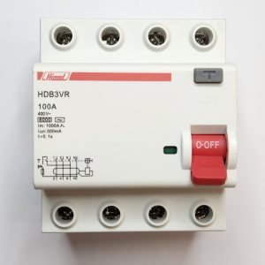 Residual Current Switch HDB3VR - 4P - 100A - 300mA - for AC