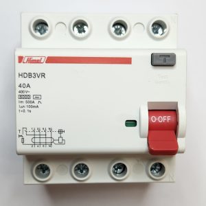 Residual Current Switch HDB3VR - 4P - 40A - 100mA - for AC