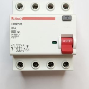 Residual Current Switch HDB3VR - 4P - 80A - 300mA - for AC