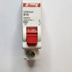 Miniature Circuit Breaker HDB3W - 18 mm AC - B - 1P - 6 kA - 16 A