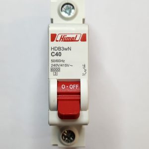 Miniature Circuit Breaker HDB3W - 18 mm AC - C - 1P - 6 kA - 40 A
