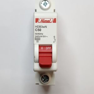 Miniature Circuit Breaker HDB3W - 18 mm AC - C - 1P - 6 kA - 50 A