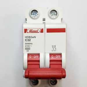 Miniature Circuit Breaker HDB3W - 18 mm AC - C - 2P - 6 kA - 32 A