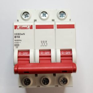 Miniature Circuit Breaker HDB3W - 18 mm AC - B - 3P - 6 kA - 10 A