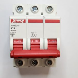 Miniature Circuit Breaker HDB3W - 18 mm AC - B - 3P - 6 kA - 16 A