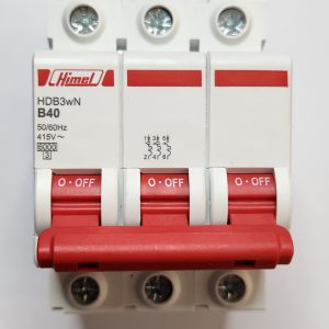 Miniature Circuit Breaker HDB3W - 18 mm AC - B - 3P - 6 kA - 40 A