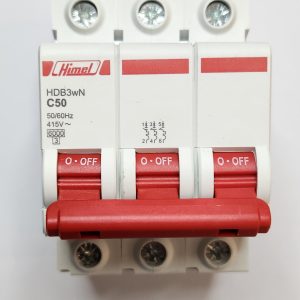 Miniature Circuit Breaker HDB3W - 18 mm AC - C - 3P - 6 kA - 50 A