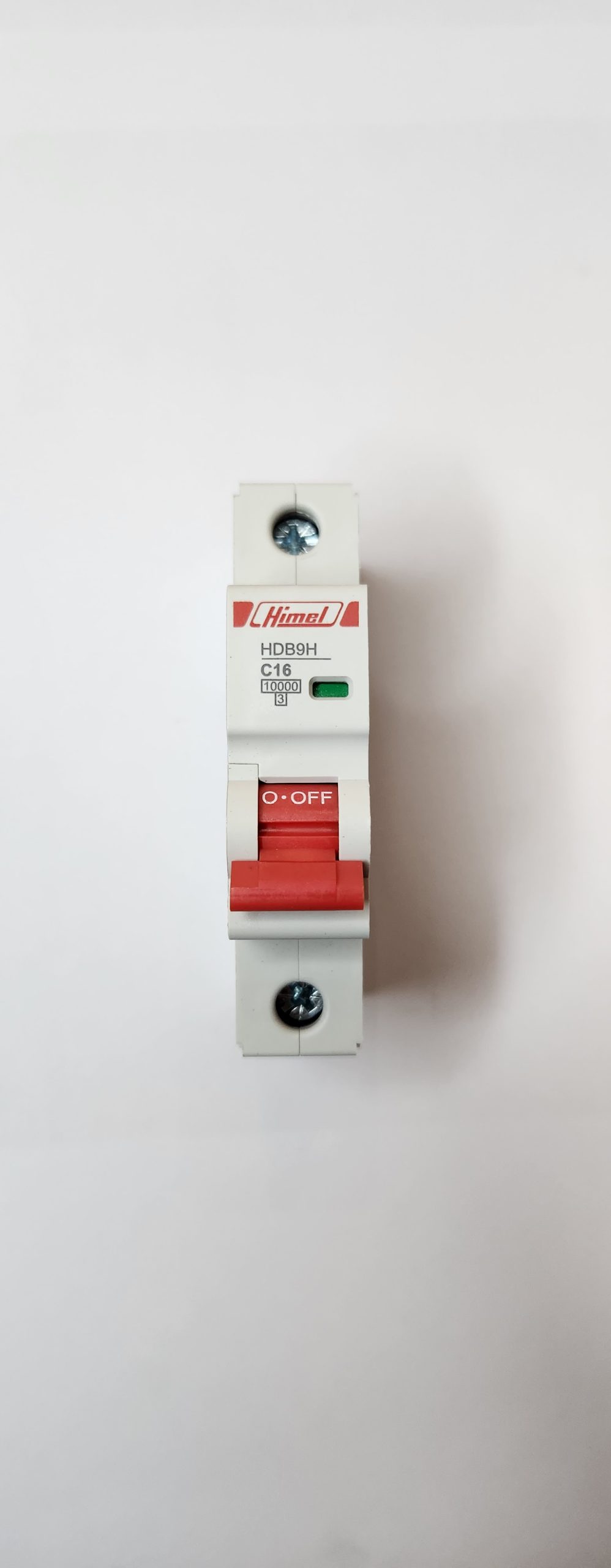 HDB9H63A1C16 Miniature Circuit Breaker, HDB9, 18 mm AC, 10 kA, 1P, C curve, 16 A