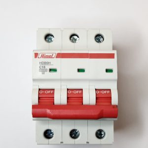 Miniature Circuit Breaker, HDB9, 18 mm AC, 10 kA, 3P, C curve, 16 A