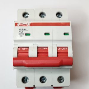 Miniature Circuit Breaker, HDB9, 18 mm AC, 10 kA, 3P, C curve, 32 A