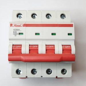 Miniature Circuit Breaker, HDB9, 18 mm AC, 10 kA, 4P, B curve, 40 A