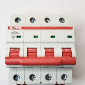 Miniature Circuit Breaker, HDB9, 18 mm AC, 10 kA, 4P, C curve, 32 A