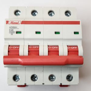 Miniature Circuit Breaker, HDB9, 18 mm AC, 10 kA, 4P, C curve, 40 A