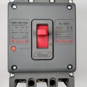 Molded Case Circuit Breaker HDM3 - 100F/3P - Mag-therm 80A