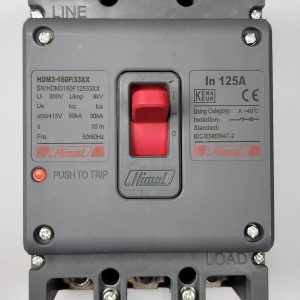 Molded Case Circuit Breaker HDM3 - 160F/3P - Mag-theR 125A