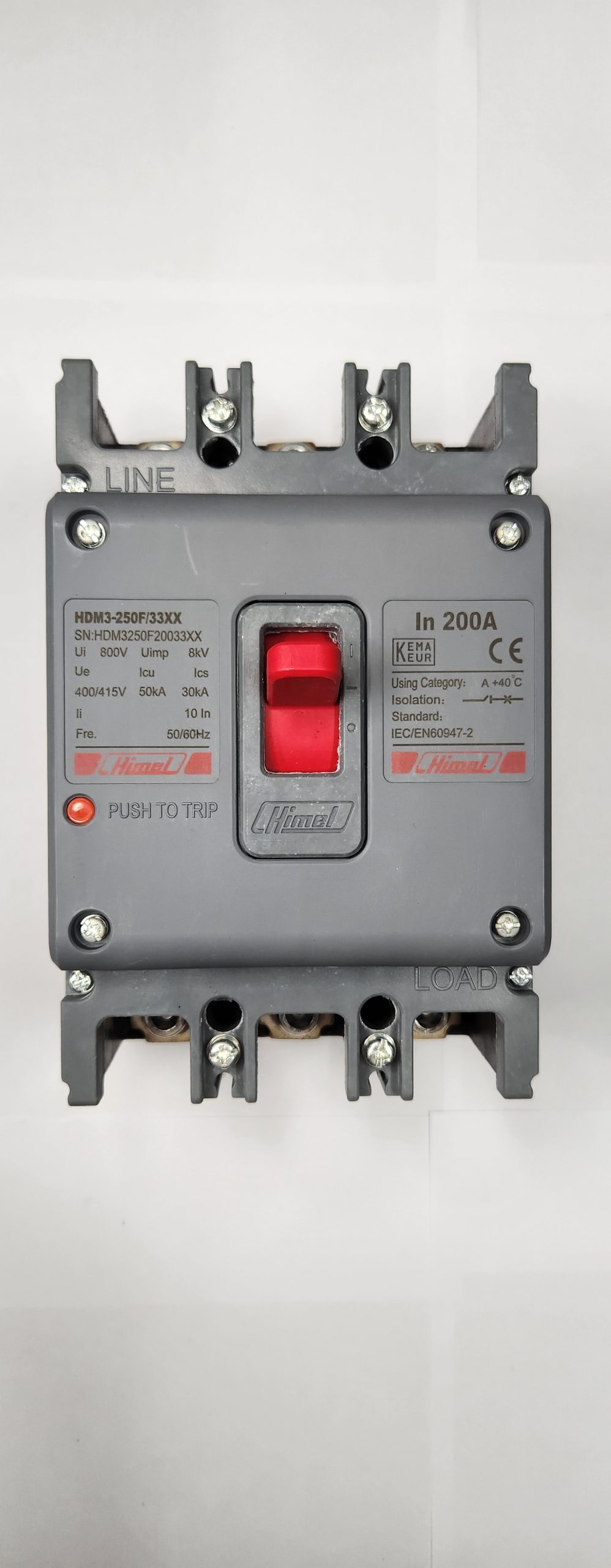 HDM3250F20033XX Molded Case Circuit Breaker HDM3 - 250F/3P - Mag-theR 200A