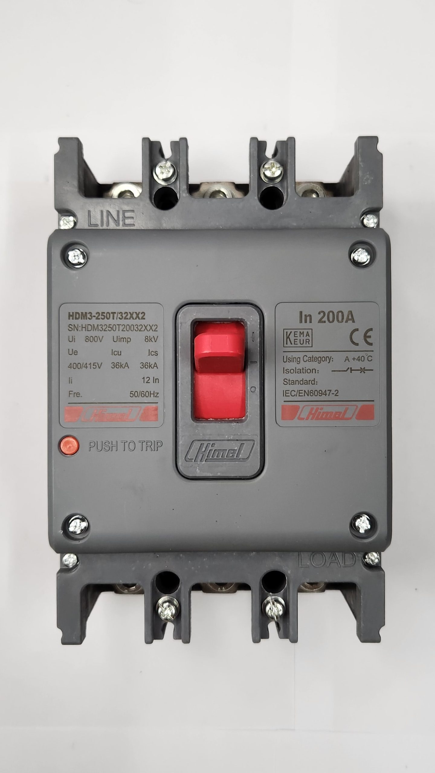 HDM3250T20032XX2 Molded Case Circuit Breaker HDM3 - 250T/3P - Mag MP 200A