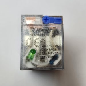 Miniature Plug-in Relay, HDZ9, 5A, 2P, LED DC 12V, rotary button